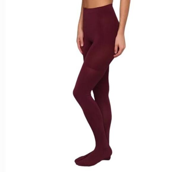 Lot of 3 Spanx Shaping Tights Marled grey, Wishbone, Currant Burgundy red 2/B - Picture 10 of 13